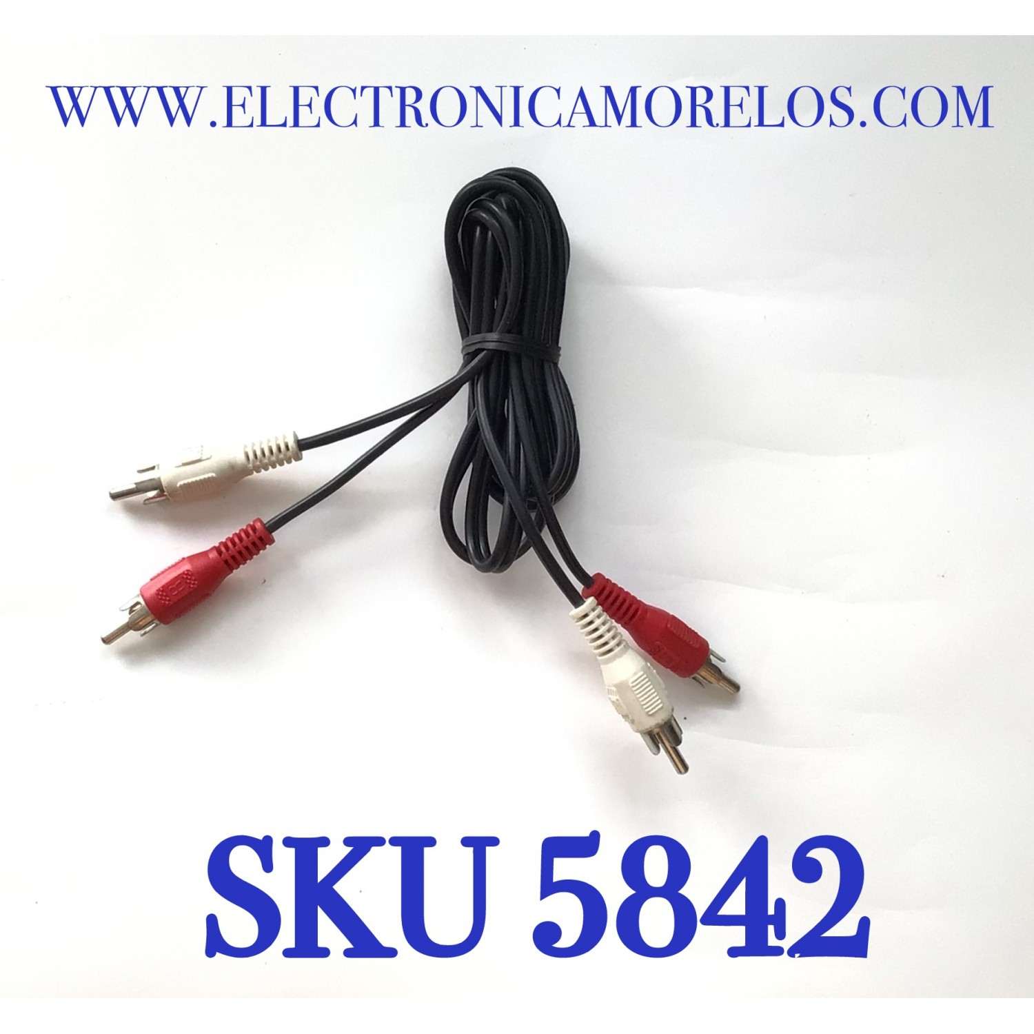 CABLES DE 2 RCA AUDIO ( BLANCO Y ROJO ) MACHO A MACHO  COMPATIBLE CON DIFERENTES DISPOSITIVOS, MARCAS Y MODELOS